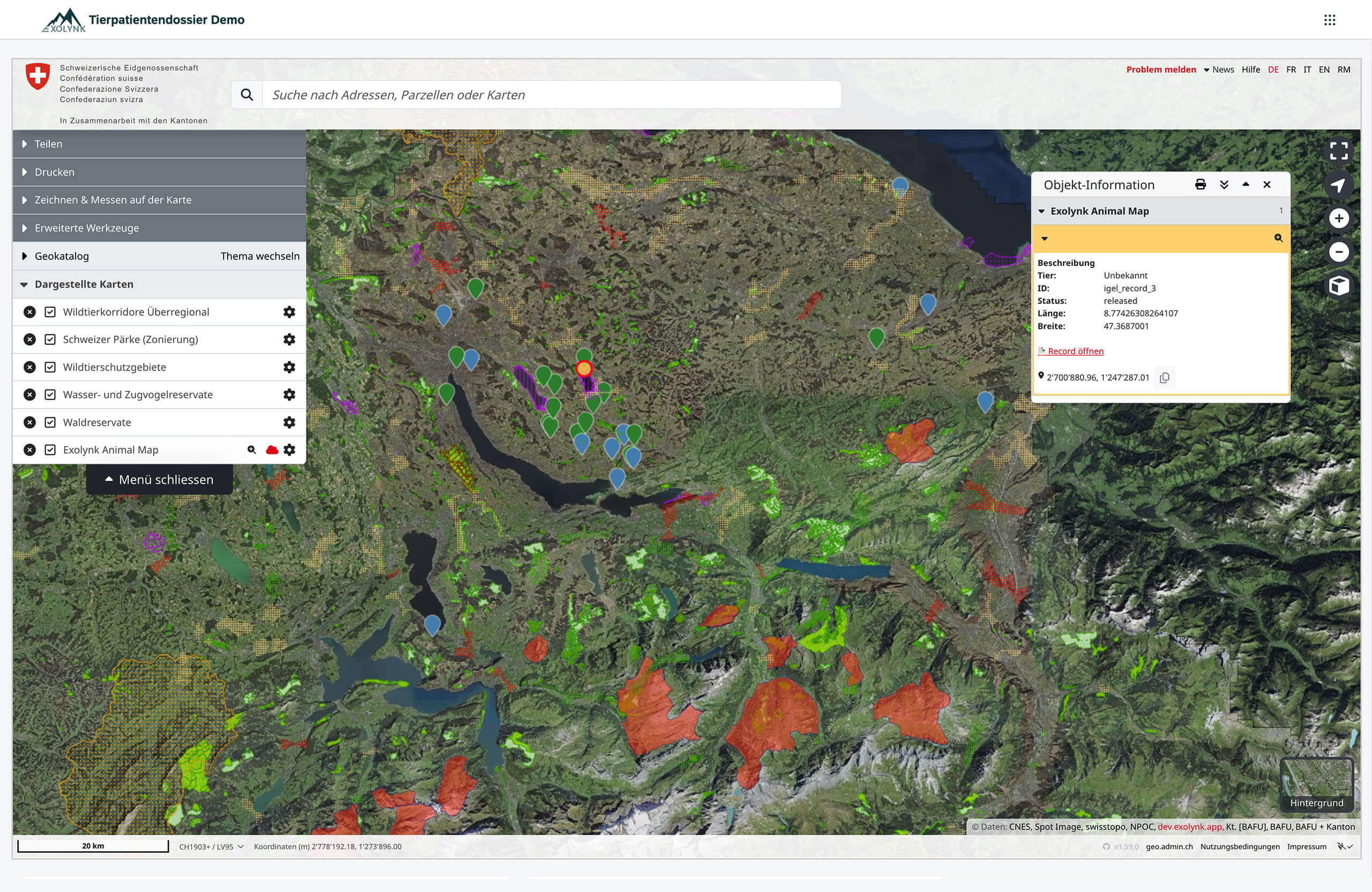 Placeholder map view of Exolynk vetEPD